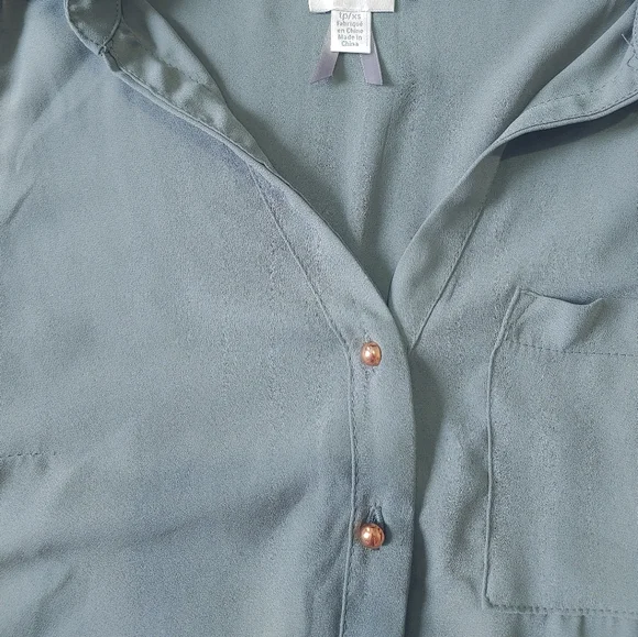 *SOLD!* Camisole chemisier Dynamite, xs, vert foncé, vert armé / - Picture 4 of 9